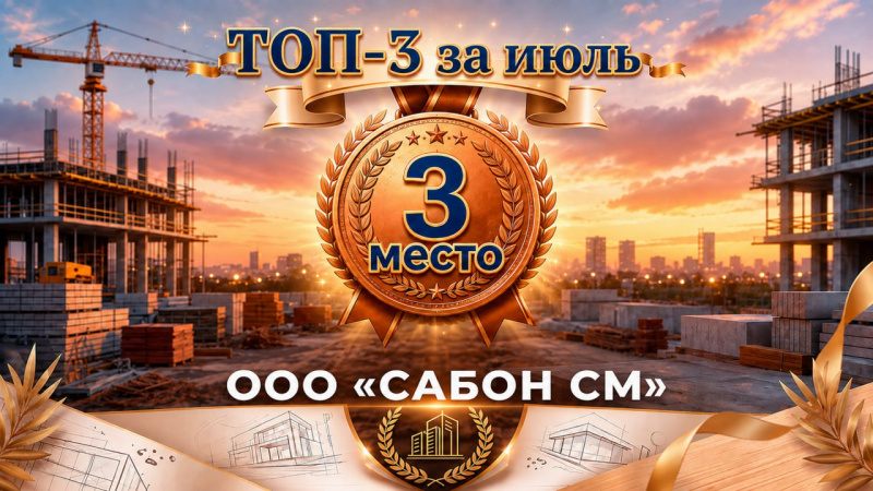 ТОП 3 за Июль 2026 года среди дилеров Волгабрик
